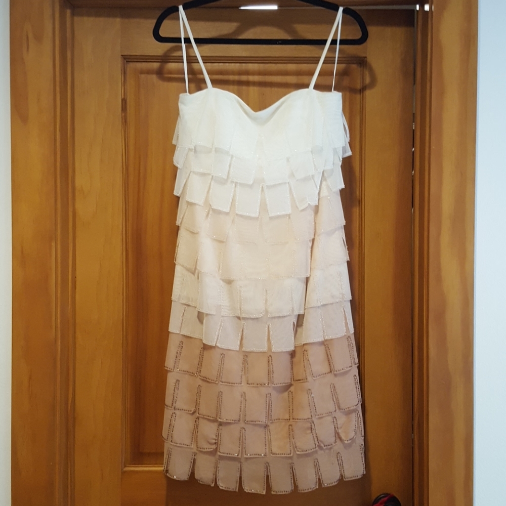 JS Collection tiered white dress